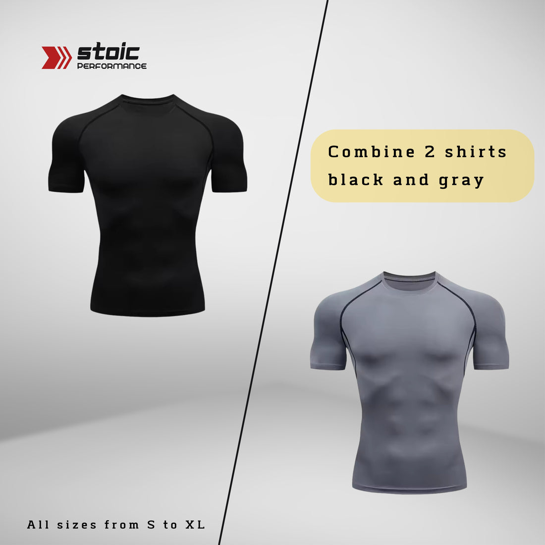 Men's tight shirt, breathable, sweat absorbent