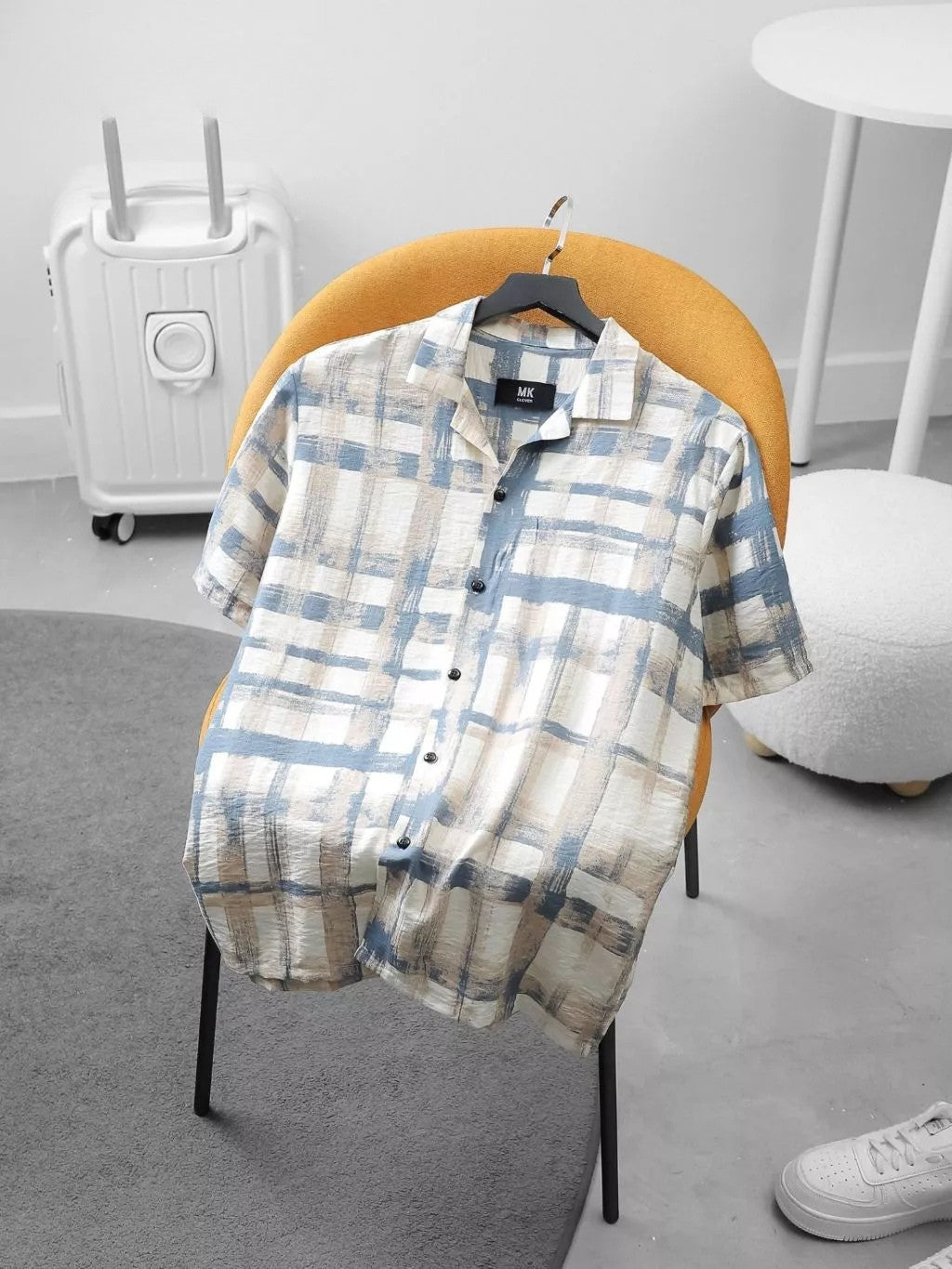 Guller Men's Cuban Short Sleeve Shirt Soft, cool, anti-wrinkle linen material, loose fit for everyday wear