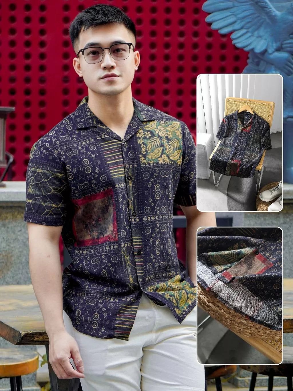 Cuban Rune Men's Shirt, soft, smooth, cool, absorbent, anti-wrinkle linen